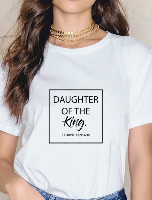 Daughter Of The King T Shirt in White Color