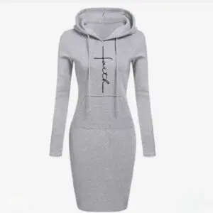 Gray hoodie dress