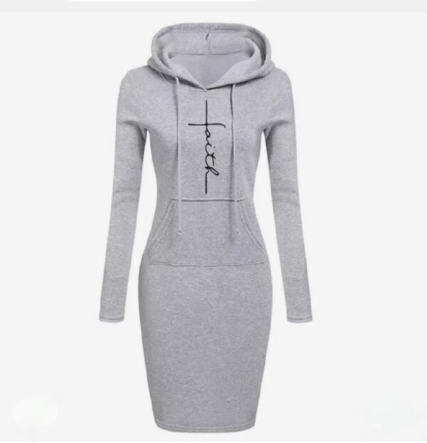 Gray hoodie dress