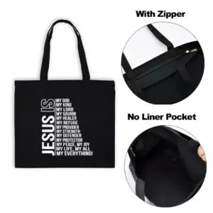 Black tote bag