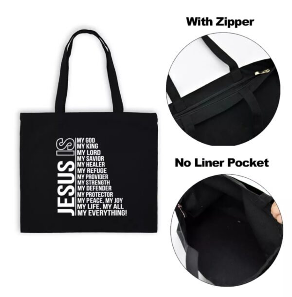 Black tote bag